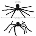 Large Black Spider for Halloween, Giant Spider Decoration, Professional Accessories, for Outdoor Yard, Scary Decoration