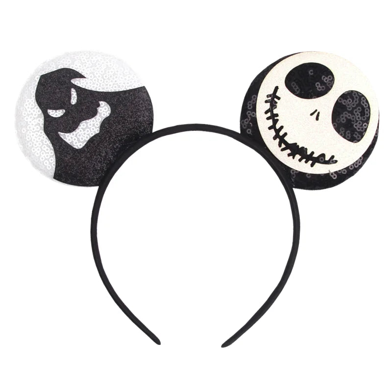 2026 Festival Party Cosplay Mouse Ears Headband 3.3" Ears Glitter Hairband For Boys Girls DIY Cartoon Hair Accessories
