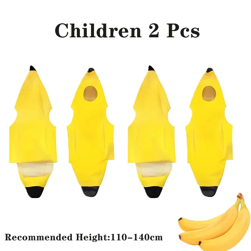 Halloween Banana cosplay Halloween Costumes Children's Performance Costumes Banana Costumes Performance Parent-Child Costumes