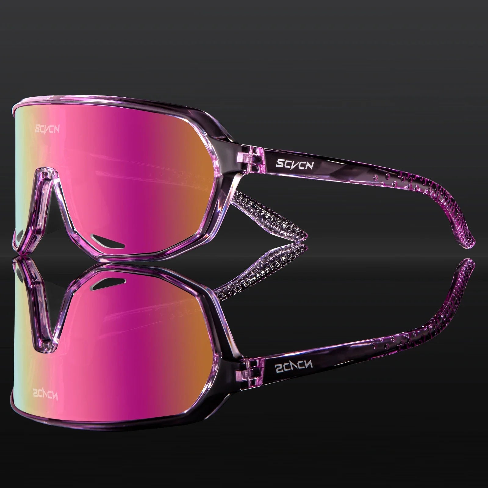 SCVCN Hiking Eyewear Sports Glasses for Men MTB Bike Bicycle Sports UV400 Hunting Driving Cycling Glasses Fashion Sunglasses