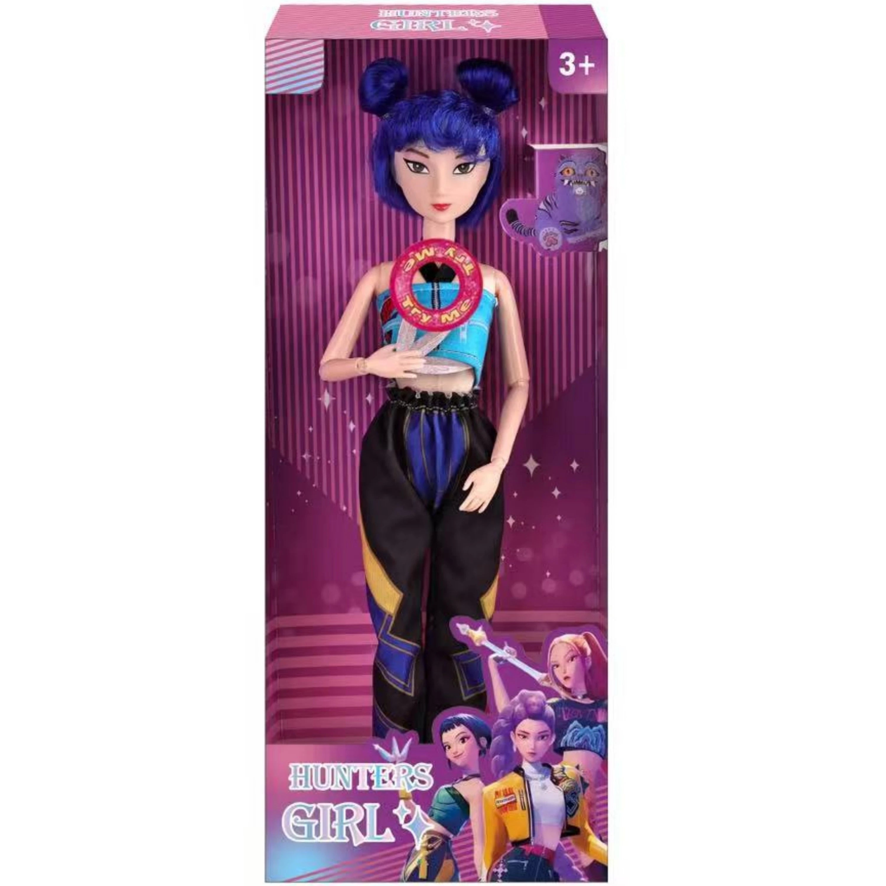 Kpop Rumi Mira Zoey Vinyl Doll Anime Hunters Girl 11 Inch Articulated With Theme Music Cute Toy 3PCS Set Gift for Kids Girl Fans
