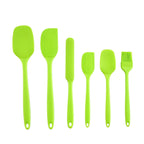 Silicone kitchenware 6-piece set, cream  scraper, spatula, oil brush, size scraper set baking tool，Non-integrated hand