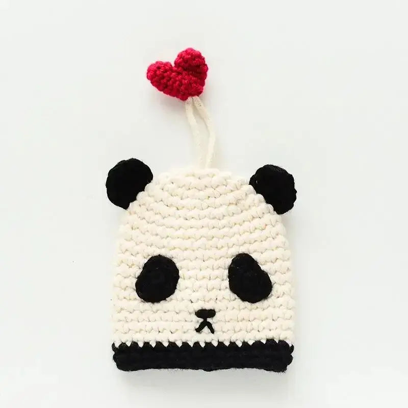 Cute Animal Doll Crochet Keychains For Keys Storage Funny Puppy Series Knitted Bag For Car Keys Holder Keyrings Custom Wholesale