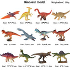 Oenux Montessori Miniature Lion Shark Horse Dinosaur Animals Model Set Action Figures Figurine Zoo Cute Education Kids Toy Gift