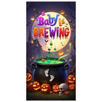 72.83x35.43 Inch Halloween Door Banner Polyester Ghost Hospital Scary Head Scene Decoration Halloween Party Supplies Photography
