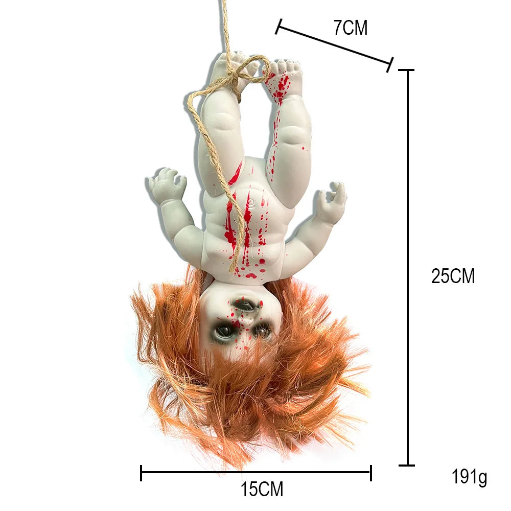 Horror Ghost Baby Hanging Doll Halloween Bar Ghost Courtyard Horror Doll Prop Ghost Festival Happy Halloween Day 2025 Decoration