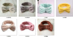Women Solid Bow Headbands Coral Fleece Makeup Spa Wash Face Turban Head Wrap Girls Hair Towel Accessories Head Band Hairbands