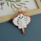 Unique Stingray Design Crochet Keychain Handmaking Knitted Fish Keyrings Cute Marine Series Knitting Keyrings Custom Accessories