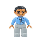 Big Size Figures Building Block Doll Family Farmer Pirate Worker Doctor Policemen Large Brick Compatible Build House Duploes Toy