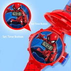 Fashion Spider-Man Projection Kids Watches for Boys Captain America Iron Man Children's Watch Digital Clock Student Toys Gifts