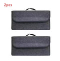 Gray Anti Slip Compartment Boot Storage Organizer Tool Car Storage Bag Car Trunk Organizer Soft Felt Storage Box Car Accessories