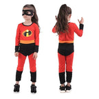 Kids The Incredibles Cosplay Costume Anime The Incredibles Red Jumpsuit Bodysuit Mask Full Set Halloween Costumes for Men Women
