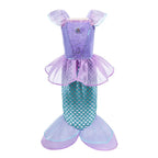 Kids Princess Costume Children Elsa Anna Halloween Dress Girl Jasmine Moana Dinner Dress Rapunzel Mermaid Pageant Disguise 3-10Y