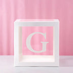 Transparent Letter Balloon Box Baby Shower Decorations Happy Birthday Wedding Decor 1st Birthday Party Supplies Balloon Box