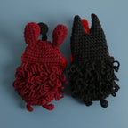Cute Fruit Series Sausage Mouth Doll Crochet Keychains Custom Knitting Bag For Car Keys Holder Funny Doll Bag For Keys Storage