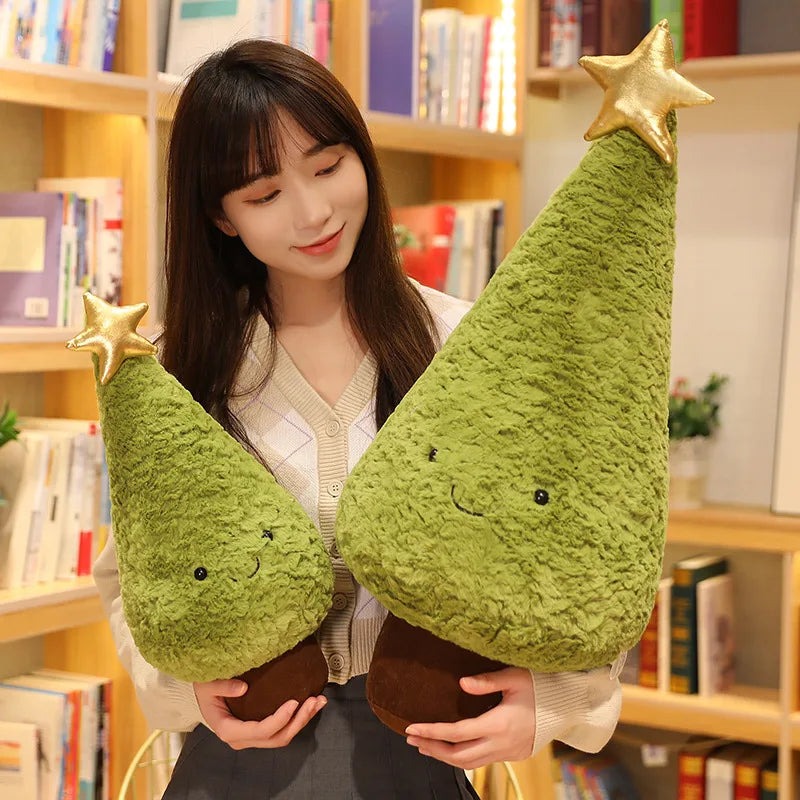 1Pc 29-90CM Simulation Christmas Tree Plush Toys Cute Evergreen Plush Pillow Dolls Wishing Trees Stuffed for Christmas Dress Up