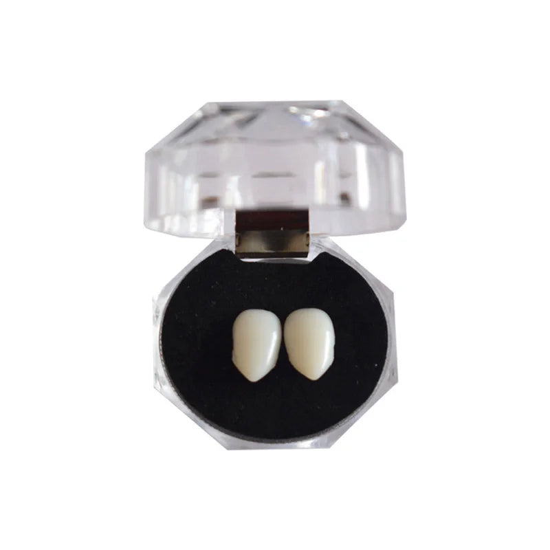 halloween party Fangs Decoration DIY Halloween Resin vampire teeth Props Horror 5g glue friends gifts Cosplay witch false fangs