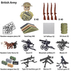 40/set World War II military building blocks National army soldier Character weapon assembly building block Children's toy gifts