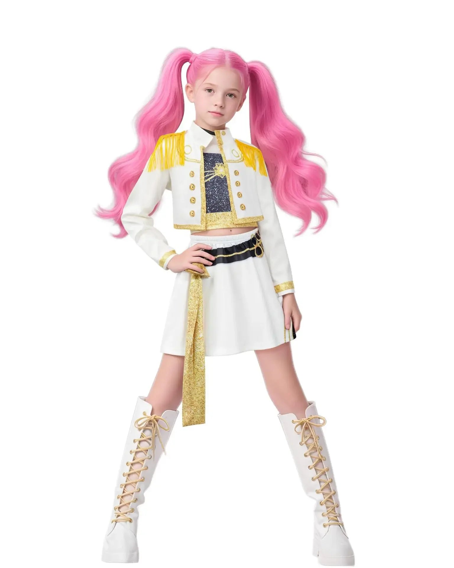 Girls Zoey Cosplay Girl Group Rumi Kids Costume Mira Outfit Favorite Stage Performance Clothes Halloween Animated Movie Dress Up