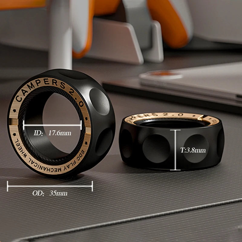Magnetic Ring for Stress Relief Anti-Anxiety Fidget Toy Spinner Ring for Adults Cool Gadgets for Men Women, Birthday Gift Idea