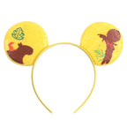 2026 Festival Party Cosplay Mouse Ears Headband 3.3" Ears Glitter Hairband For Boys Girls DIY Cartoon Hair Accessories