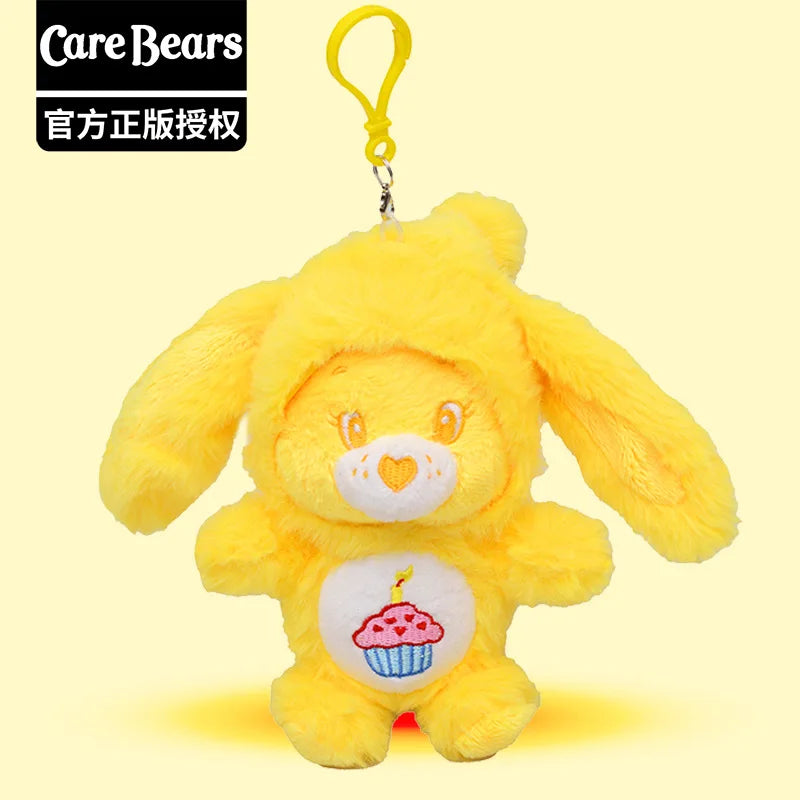 Cute Carebears Plush Keychain Rabbit Hat Key chain Rainbow Bear Doll Schoolbag Doll Birthday Gift Room Decor