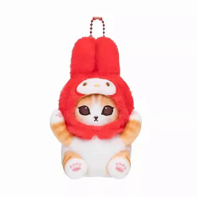 Kawaii Mofusand Cross-Dressing Sanrio Hello Kitty Kuromi Hanyodon Plush Keychain Pendant Anime Plush Backpack Pendant