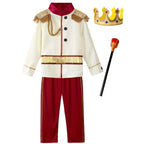 Kids Boys Prince Costume Children Carnival Cosplay Dress Up Prince Charming Costumes Child Halloween Royalty Roleplay Clothes