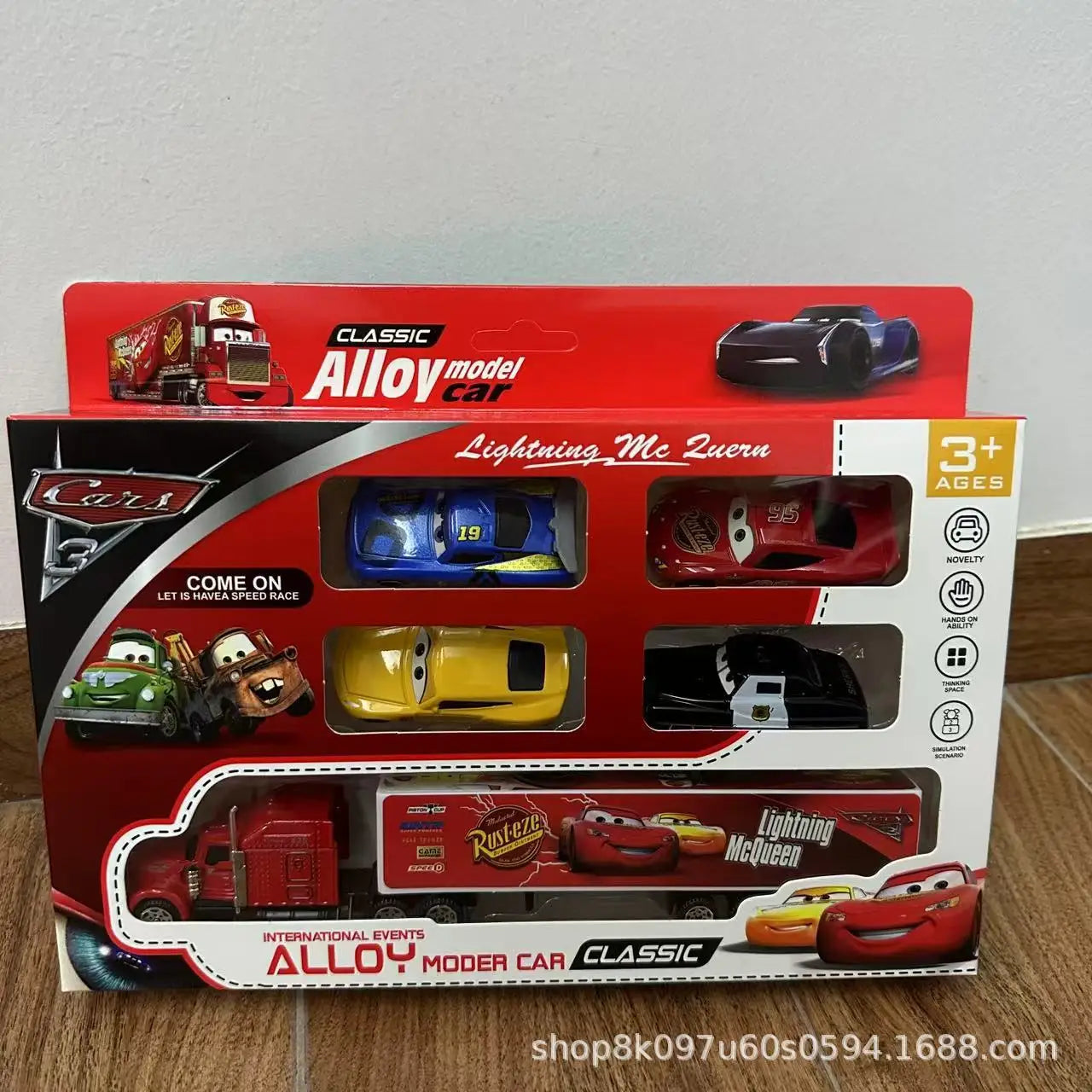 Pixar Cars McQueen Mater Mack Uncle Truck Alloy Diecast Car 1:55 Model Radiator Springs Town 11/6/4 Pcs Car Boxes Gift