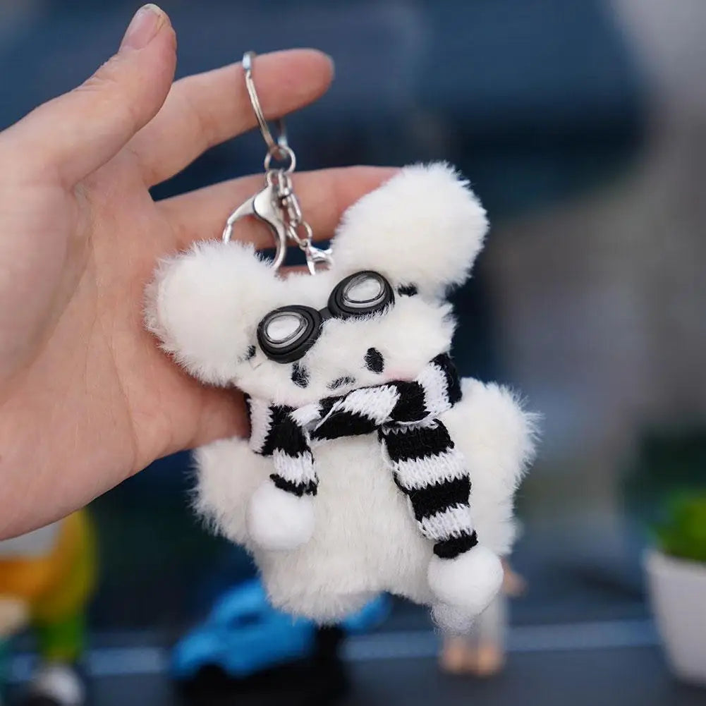 Plush Toys Doll Keychain Kawaii Pochacco Anime Pendant Cute Children Toy Gifts Keychains Keyring Plushie Birthday Girls