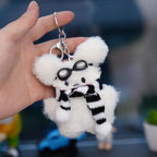 Plush Toys Doll Keychain Kawaii Pochacco Anime Pendant Cute Children Toy Gifts Keychains Keyring Plushie Birthday Girls