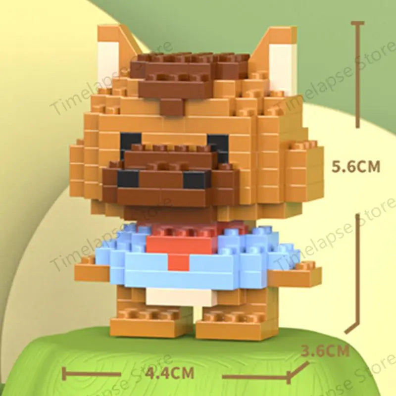 DIY Cute Animals Lion Corgi Dolphin Hamster Rabbit Dog Cats Fish Tanks Building Blocks Kit Girl Bricks Model Toy