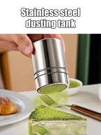 Duster With Cover Cocoa Powder Coffee Stainless Steel Duster Fine Mesh Bucket Seasoning Bottle Home Kitchen