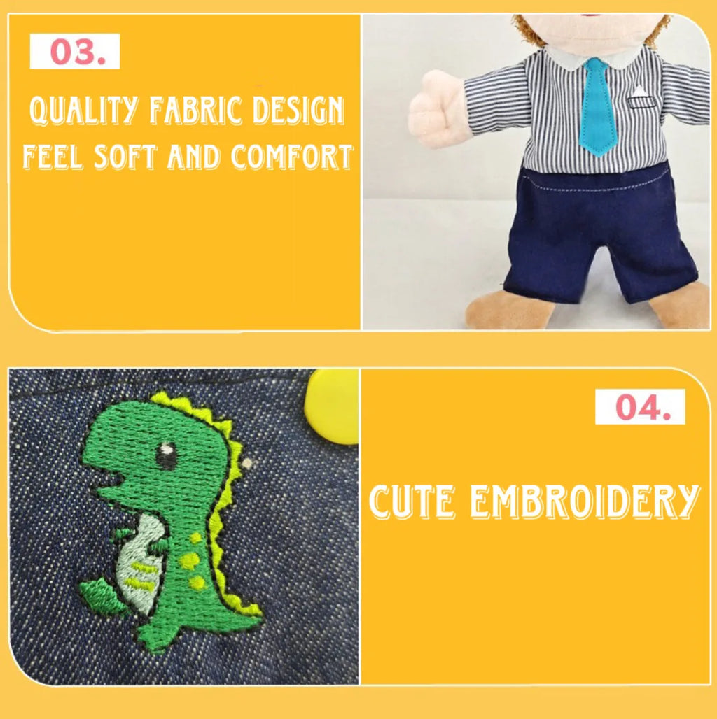 25cm Sweet Family Hand Puppet Dolls Early Education Learning Stuffed Plush Toys Cospaly Hand Finger Puppets for Children Gifts