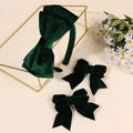 Solid Velvet Bow Headband For Girls Sweet Double-Layer Large Bownot Adjustable Hair Hoop Children Women Headwear Accessories