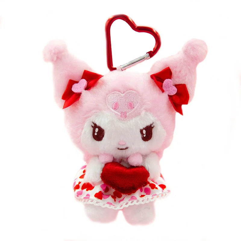 Kawaii Authentic Sanrio Hello Kitty  Kuromi Plush Doll Toys Pendant Cute Plush  Keychain Bag Pendant Christmas Gifts12CM