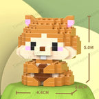 DIY Cute Animals Lion Corgi Dolphin Hamster Rabbit Dog Cats Fish Tanks Building Blocks Kit Girl Bricks Model Toy