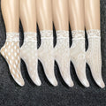 6-Pair /Set Summer Black White Sexy Lace Socks Thin Hollow Jacquard Fishing Net Short Stockings