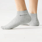5/10/15 Pairs Men's Bamboo Fiber Socks Short High Quality New Casual Breatheable Anti-Bacterial Man Ankle Socks Men Size 38-45