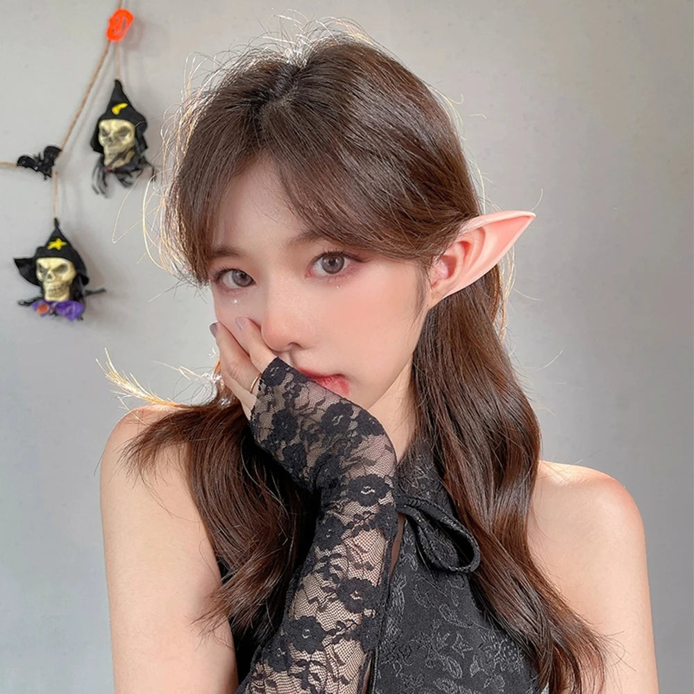 1Pair Of Halloween Elf Ears Masquerade Ball Avatar Pointed Ears Party Props Fairy Monster False Ears