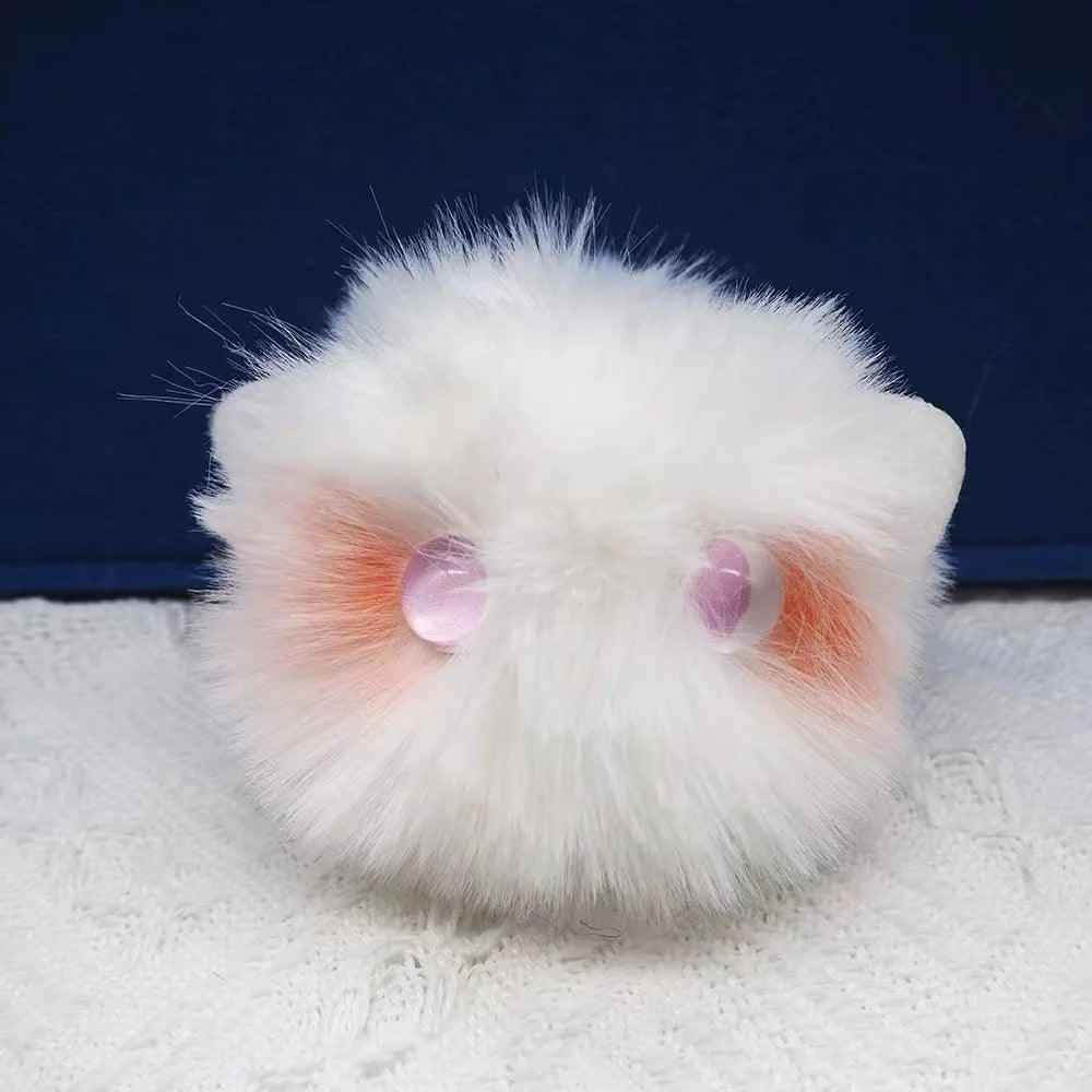 Blush Cat Ball Original Design Cartoon Handmade Plush Pendant Cat Keychain Girly Gift for Girls