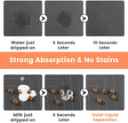 Pet Feeding Mat-Absorbent Pet Placemat for Food and Water Bowl with Waterproof Rubber Backing Quick Dry Water Mat for Dog Cat