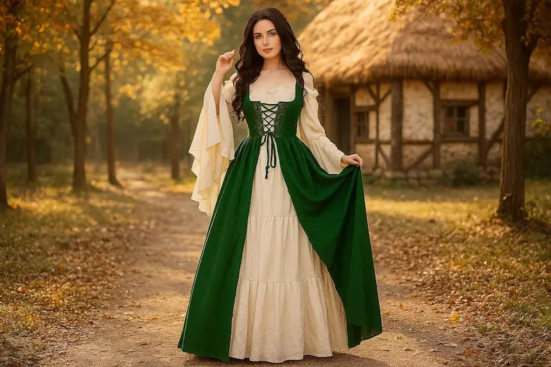 Cosplay Womens'S Medieval Renaissance Costume Cosplay Over Suit Dress Vest Victoria Princess Steam Punk Strap