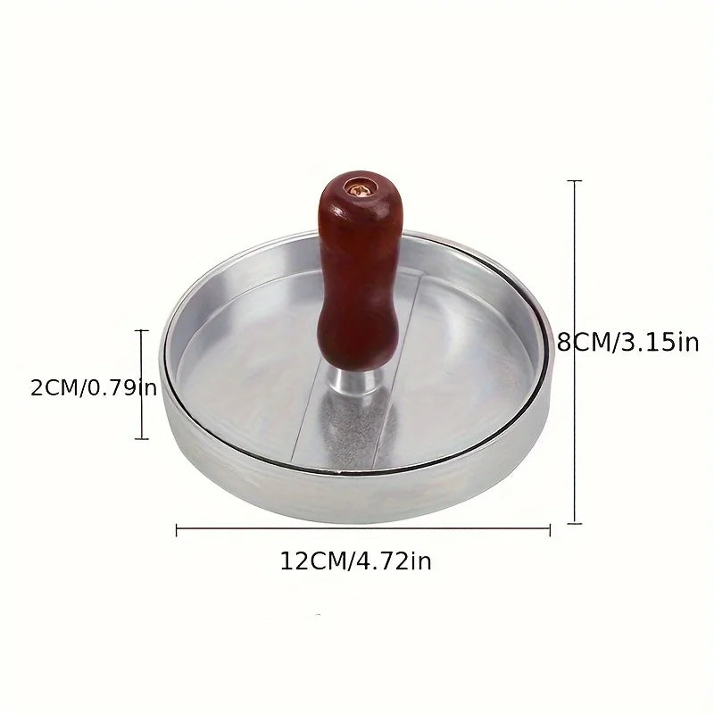 1PC Non-Stick Burger Press Patty Maker Metal Hamburger Mold for Beef Cheese Veggie Burger Making Suitable for BBQ Grill Cooking
