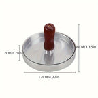 1PC Non-Stick Burger Press Patty Maker Metal Hamburger Mold for Beef Cheese Veggie Burger Making Suitable for BBQ Grill Cooking