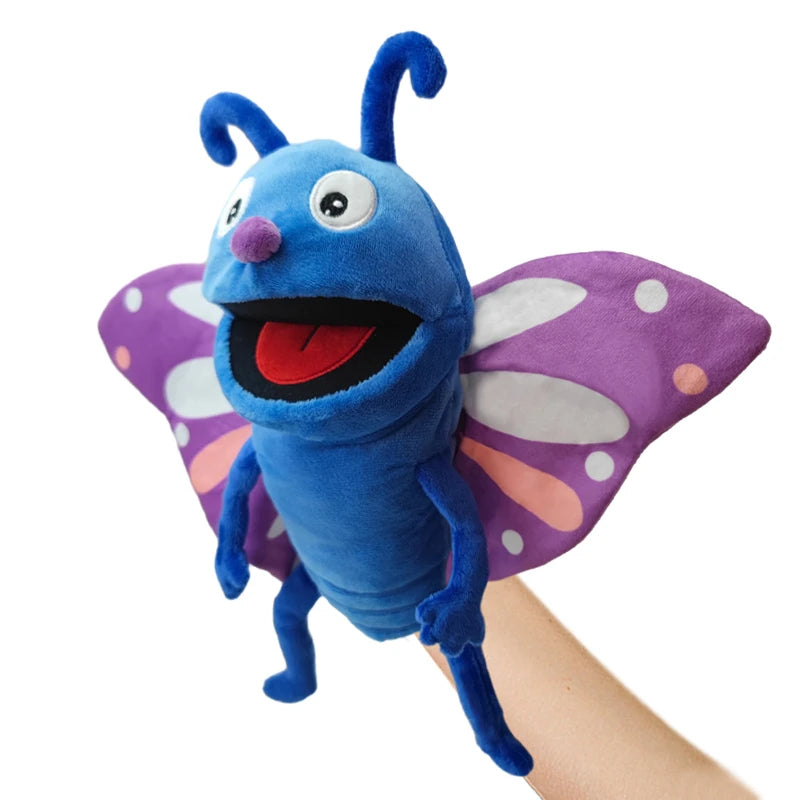 Insect Plush Hand Puppet Storytelling Bee Ladybird Butterfly Soft Stuffed Plush Toys Early Education Hand Finger Story Puppet