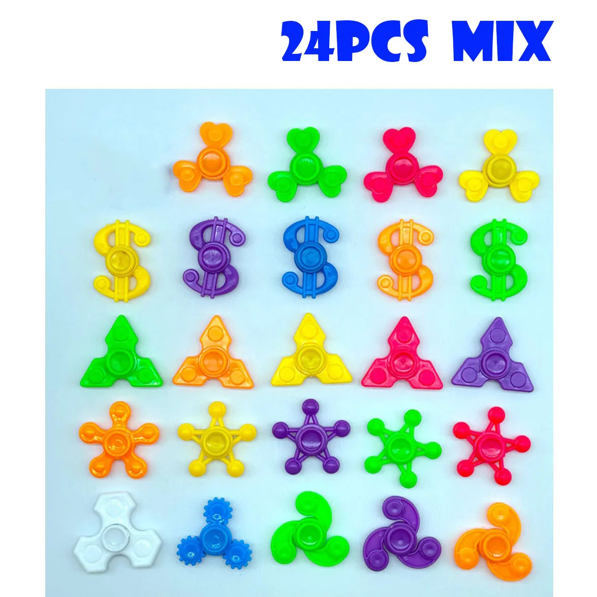 12/24PCS for Kids Boys Girls Random Mini Finger Gyro Toys Fidget Spinners Sensory Stress Toys Hand Spinner Party Favors Gifts
