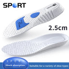 1Pair Height Increase Insoles for Feet PU Memory Foam Shoes Pad Breathable Orthopedic Heel Lift Insole for Sport Running Care