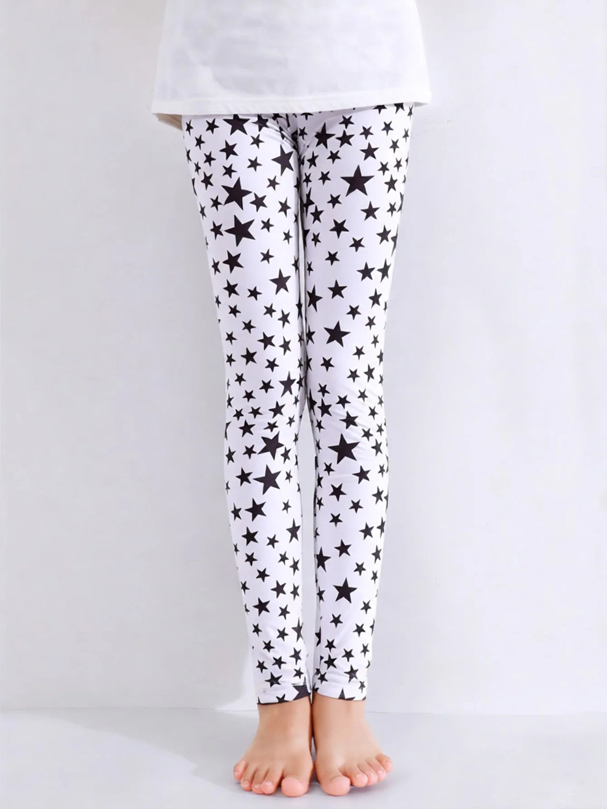 1 Pair of Cute Print Kids Baby Girl Leggings Spring Summer Children Stretch Slim Pants Suitable for 2-12 Years Girls Daily Wear
