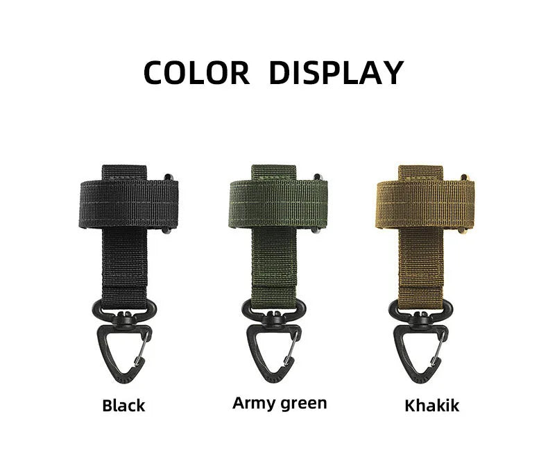1/3/5pcs Outdoor Keychain Tactical Gear Clip Keeper Pouch Belt Keychain Webbing Gloves Rope Holder Military Molle Hook